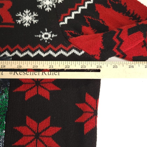 Stranger Things Christmas Sweater Size XXL Red Van Flip Bikes Crew Neck - Picture 6 of 12